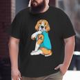Beagle I Love Mom Apparel Dog Mom Womens Big and Tall Men T-shirt