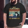 Best Cat Dad Ever Vintage Retro Cat Men Fathers Day Big and Tall Men T-shirt