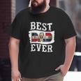 Best Dad Ever Father's Day Dominican Republic Flag Big and Tall Men T-shirt