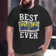 Best Dad Ever Father's Day Ecuador Flag Big and Tall Men T-shirt
