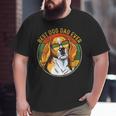 Best Dog Dad Ever Retro Vintage Beagle Dog Lover Big and Tall Men T-shirt