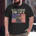 Best Frenchie Dad Ever Flag French Bulldog Patriot Dog Big and Tall Men T-shirt