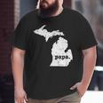 Best Papa MichiganGrandpa Big and Tall Men T-shirt