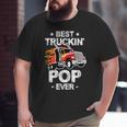 Best Truckin's Pop Ever Trucker Grandpa Truck Big and Tall Men T-shirt