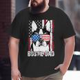 Bostie Dad Boston Terrier Fathers Day Usa Flag 4Th July Big and Tall Men T-shirt