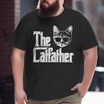 The Catfather Cat Dad Fathers Day Movie Pun Papa Men Big and Tall Men T-shirt