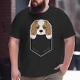 Cavalier King Charles Spaniel In My Pocket Cute Dog Big and Tall Men T-shirt