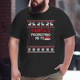 Christmas Pregnancy Announcement New Dad Ugly Big and Tall Men T-shirt