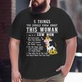 Cow 5 Things You Should Know About This Woman She Is A Cow Mom Big and Tall Men T-shirt
