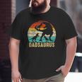 Dad Saurusrex Daddy Dinosaur 3 Three Kids Father's Day Big and Tall Men T-shirt