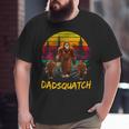 Dad Squatch Retro Bigfoot Dad Sasquatch Yeti Fathers Day Big and Tall Men T-shirt