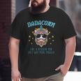 Dadacorn Father's Day Daddy Beard Graphic Dad Unicorn Big and Tall Men T-shirt
