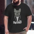 The Dogfather French Bulldog Dad Frenchie Papa Big and Tall Men T-shirt