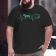 Dogs Heartbeat Bull Terrier Dog Animal Rescue Lifeline Big and Tall Men T-shirt
