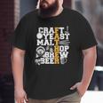 Father's Day Craft Yeast Malt Hop Brew Beer Beer Big and Tall Men T-shirt