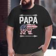 Father's Day Papa Bear Dad Grandpa Usa Flag July 4Th Big and Tall Men T-shirt
