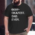 Fathers Day Worlds Best Okayest Dad Ever Tshirt Big and Tall Men T-shirt