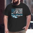 Fishing Stuff For Father's Day Reel Cool Dad American Flag Big and Tall Men T-shirt