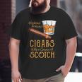 Weekend Forecast Cigars Chance Of Bourbon Fathers Day Cigars Big and Tall Men T-shirt