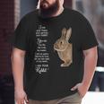 I Am Your Friend I Am Your Rabbit Big and Tall Men T-shirt