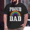 Gay Pride Proud Dad Parent Lgbtq Rainbow Flag Gay Son Big and Tall Men T-shirt