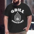 Grill Sergeant Bbq Barbecue Meat Lover Dad Boys Big and Tall Men T-shirt