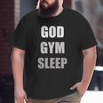 Gym Quotes God Gym Sleep Big and Tall Men T-shirt