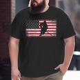 Hockey American Flag 4Th Of July Patriotic Usa Dad Men Son Big and Tall Men T-shirt