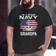 I'm A Proud Navy Grandpa With American Flag Veteran Big and Tall Men T-shirt