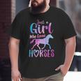 Just A Girl Who Loves Horses Riding Cute Horse Girls Women Big and Tall Men T-shirt