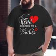 I Love My Trucker Husband Wife Valentine's Day Big and Tall Men T-shirt