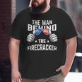 The Man Behind The Firecracker 4Th Of July Pregnancy New Dad Big and Tall Men T-shirt