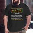 Mens Black Father Men Melanin King Husband Dad Juneteenth Kings Big and Tall Men T-shirt