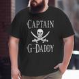 Mens Captain G-Daddy Vintage Personalized Pirate Boating Grandpa Big and Tall Men T-shirt