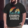 Mens Grandpasaurus Vintage Dinosaur For Grandpa From Grandkid Big and Tall Men T-shirt