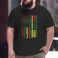 Mens Juneteenth Best Dad Ever American Flag For Father's Day Big and Tall Men T-shirt