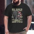 Mens My Niece Wears Combat Boots Proud Army Uncle Veteran Big and Tall Men T-shirt