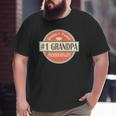 Mens Number 1 Grandpa 1 Grandfather Father's Day Big and Tall Men T-shirt