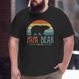 Mens Papa Bear Vintage Daddy Father's Day Retro Dad Big and Tall Men T-shirt