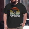 Mens Pappysaurus Dinosaur Lover Mens Cool Father's Day Retro Big and Tall Men T-shirt