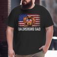 Mens Patriotic Dachshund Dad American Flag 4Th Of July Bbmmkr Big and Tall Men T-shirt