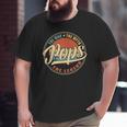 Mens Pops The Man The Myth The Legend Vintage Retro Fathers Day Big and Tall Men T-shirt