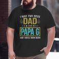 Mens I Have Two Titles Dad And Papa G For Father Big and Tall Men T-shirt