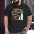 Mens Veteran Grandpa For Grandfather Big and Tall Men T-shirt