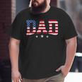 Mens Vintage Dad Father's Day American Flag Usa Dad 4Th Of July Big and Tall Men T-shirt