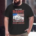Mens Vintage New Daddy 2023 Promoted To Dad Est 2023 New Baby Big and Tall Men T-shirt