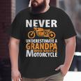 Motorcycle Grandpa Who Rides Biker Men Dad Big and Tall Men T-shirt