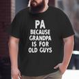 Pa Because Grandpa Is For Old Guys Christmas Big and Tall Men T-shirt