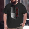 Papa American Flag Tee For Fathers Day Big and Tall Men T-shirt