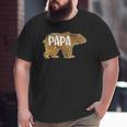 Papa Bear Cheetah Leopard Print Dad Father Premium Big and Tall Men T-shirt